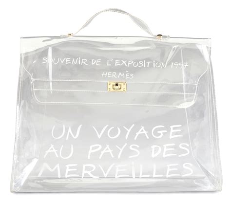 hermes vinyl souvenir de l'exposition kelly transparent|HERMES Vinyl Souvenir De L'Exposition Kelly Transparent .